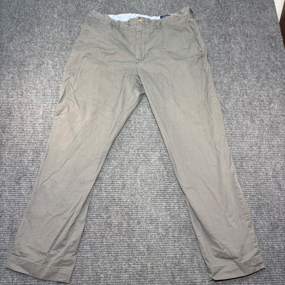 Polo Ralph Lauren Mens Stretch Straight Fit Chino Pants Gray Brown 38x32